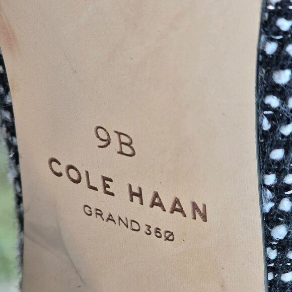 Cole Haan Grand 360 Womens Heels 9B Black & White Textured Fabric JJ4142 - Picture 5 of 9